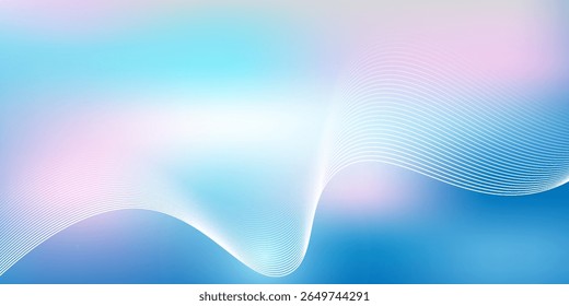Abstract background using pastel blue and white tones, giving a sense of movement and freshness, 