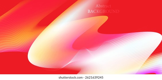 Abstract background using red and hot tones such as orange and yellow. Curves and gradients add depth and dimension to the image. It feels dynamic and alive.
