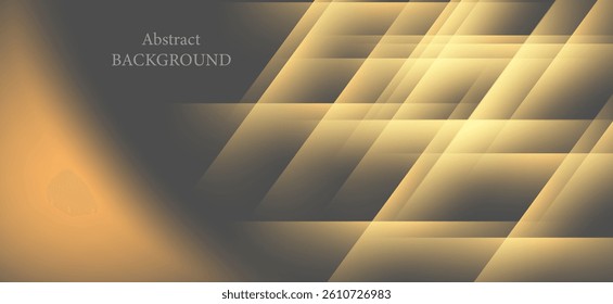 An abstract background using shades of gold and beige, combined with transparent lines and shapes, creates a modern and stylish feel.