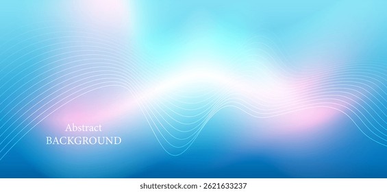 An abstract background using soft blue and pink tones, combined with gentle curves and light, creates a sense of calm, comfort and depth. It is a transparent and refreshing image.