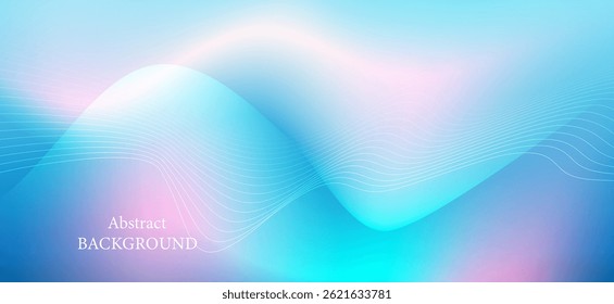 An abstract background using soft blue and pastel tones, perfect for creating a more relaxed and comfortable atmosphere. Curves and gradients create depth and gentle movement.