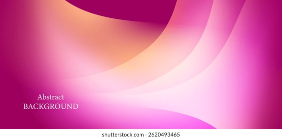 Um plano de fundo abstrato usando tons suaves de rosa e roxo com gradientes e linhas curvas que criam uma sensação suave e suave de movimento.