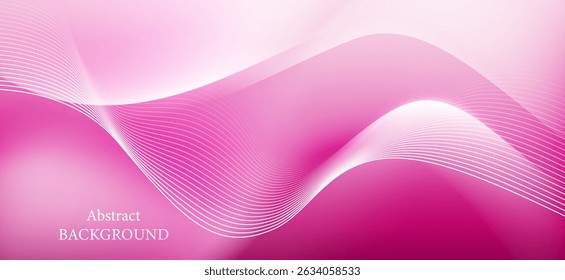 An abstract background using soft pink and purple tones, consisting of curved lines and waves that blend in gradients and transparency. Perfect for projects that require a warm and soft feel.