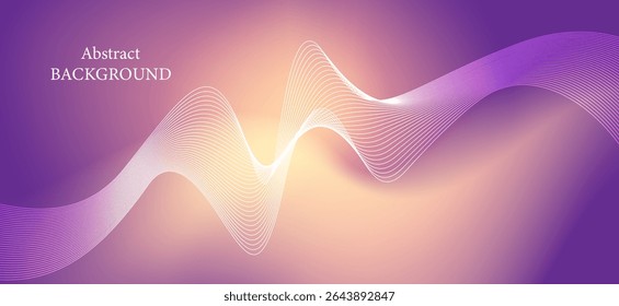 An abstract background using soft purple and pastel tones such as purple, pink, light orange and white, which gives a feeling of softness, gentleness and calmness. Graphic lines curve and move gently.