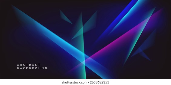 Um fundo abstrato usando cores vibrantes em tons de azul, verde e roxo profundo, ajustado em intensidade e riqueza para criar uma sensação de profundidade e tecnologia.