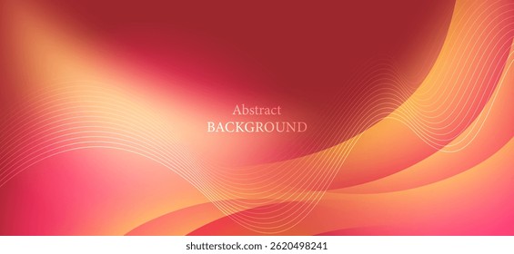 An abstract background using warm colors such as red and orange, combined with curved lines and detailed strokes, creates a sense of movement and energy.
