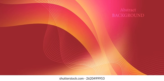 An abstract background using warm colors such as red, orange and yellow, with gradients and curved lines that create a sense of movement and vitality. The colors are warm and give a sense of energy.