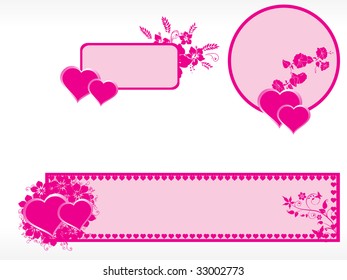 abstract background with valentine day banner