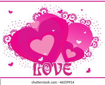 abstract background for valentine day, vector illustration