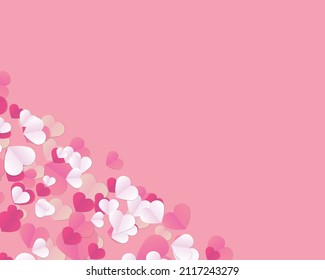Fondo abstracto con corazones valentinos. Diseño de vectores para empresas, corporaciones, instituciones, fiestas, festivos, seminarios, presentaciones y charlas, sitios web, página web, fondo de teléfono.