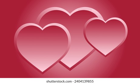 Abstract background Valentine's day blank background design , harmony gradient, background. Vector illustration love , line love, 3d love 
