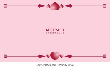 Abstract background Valentine's day blank background design , harmony gradient, background. Vector illustration love ,3d elegant frame 