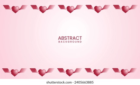 Resumen de fondo diseño de fondo en blanco de San Valentín, degradado de armonía, fondo. Ilustración vectorial amor, amor por el marco 