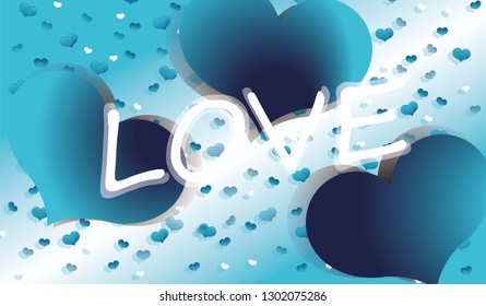 Abstract background Valentine's Day blue