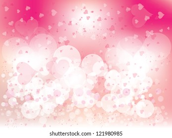 Abstract background to the Valentine's day with hearts