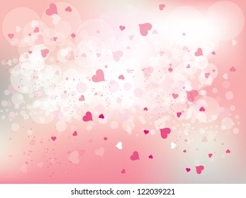 Abstract background to the Valentine's day with hearts