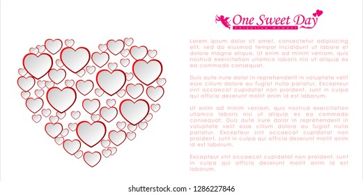 Abstract background of Valentine's day. Background Template. Vector and Illustration, EPS 10