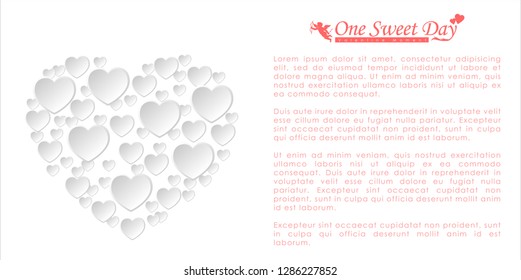 Abstract background of Valentine's day. Background Template. Vector and Illustration, EPS 10