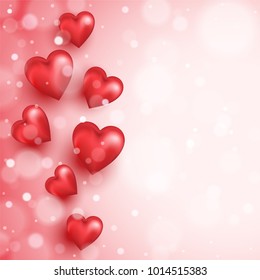 Abstract background to the Valentine`s day. Vector illustration.