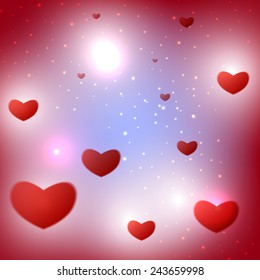 Abstract background to the Valentine's day. Vector illustration 