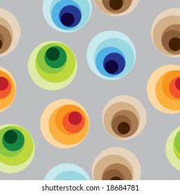 Antecedentes abstractos. Círculos Varicolores. Patrón sin foco. Vector.