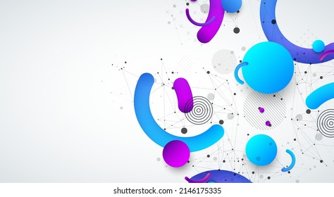 Abstract background with a variety of colored shapes.
