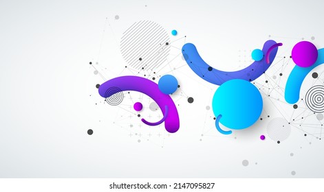 Abstract background with a variety of colored shapes.
