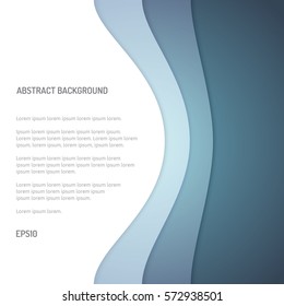 Abstract background with a variety of geometric shapes. Curves and rounded lines. White empty space for text.