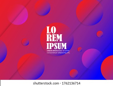 abstract background, various circles with gradations and bright blue