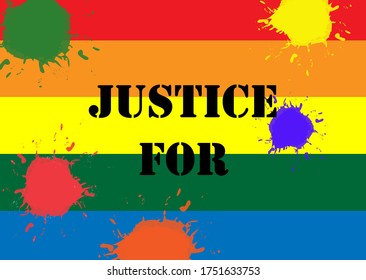 abstract background with various colors and paintbrust for demonstration, justice and resist