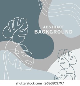 Fundo abstrato com várias formas de flores e objetos desenhados à mão em um fundo colorido. Ilustração vetorial.