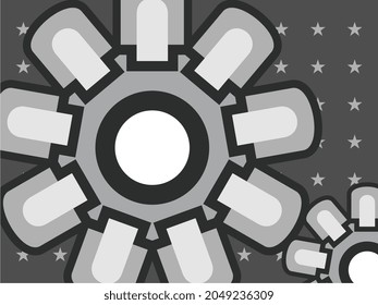 abstract background with various forms of ornaments