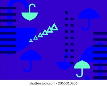 abstract background with various forms of ornaments