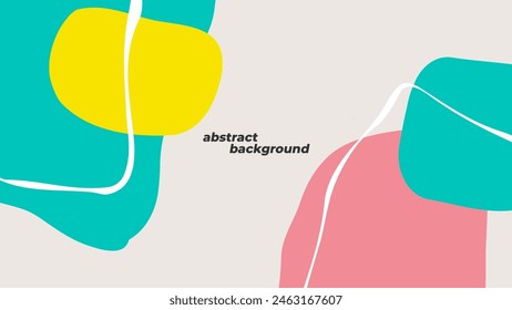 Fondo Abstractas con varias Formas dinámicas dibujadas a mano y líneas dobladas blancas para un Diseño gráfico creativo. Ilustración vectorial.