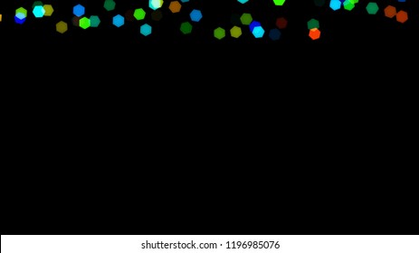 Abstract background with various multicolored hexagons. Big and small.