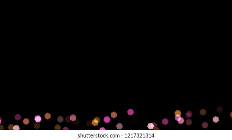 Abstract background with various multicolored hexagons. Big and small.