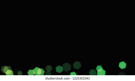 Abstract background with various multicolored hexagons. Big and small.