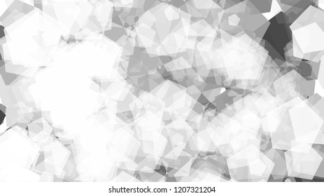 Abstract background with various multicolored pentagons. Big and small.