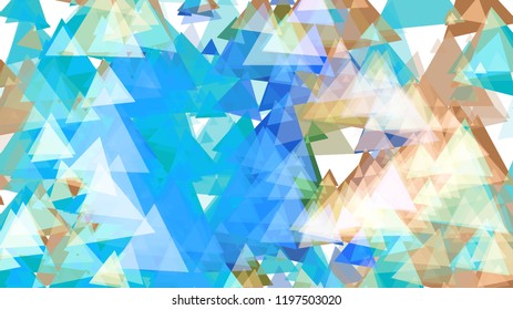 Abstract background with various multicolored triangles. Big and small.