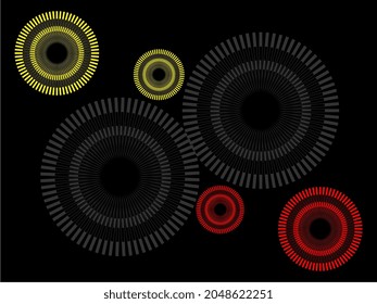 Abstract background with various ornaments