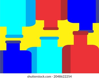 Abstract background with various ornaments