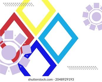 Abstract background with various ornaments and has several colors