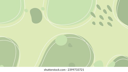 Fondo abstracto de varias formas y objetos de doodle color pastel. Ilustración vectorial contemporánea moderna de moda.