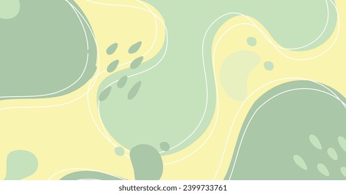 Abstract background various shapes and doodle objects pastel color. Trendy modern contemporary vector illustration.