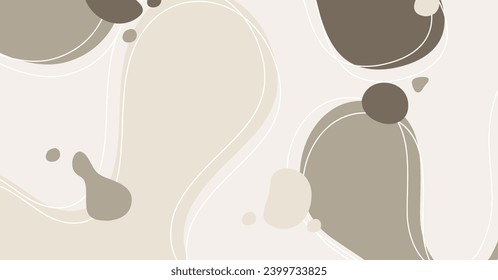 Abstrakter Hintergrund verschiedene Formen und doodle Objekte pastellfarben. Moderne moderne Vektorgrafik.