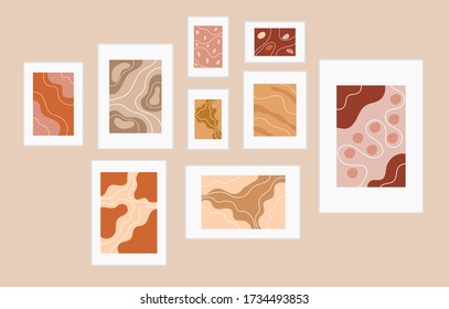 Abstract background with various shapes and textures. The vector illustration is suitable for printing, flyers, banners, for the decor of apartments, fabrics, invitations, branding, covers and much mo
