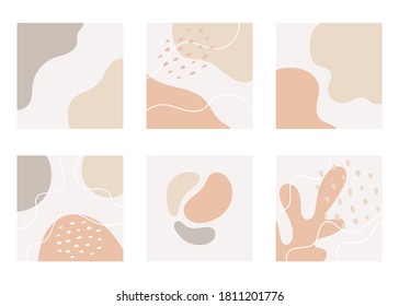 Abstract background with various shapes. Vector illustration suitable for social media stories and printing banners, invitations.
