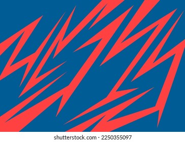 Abstract background with various sharp arrow pattern. Race car sticker design