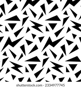 Abstract background with various sharp, zigzag, triangles, lightning and arrow patterns. Aggressive background with movement. Printing on textiles and paper