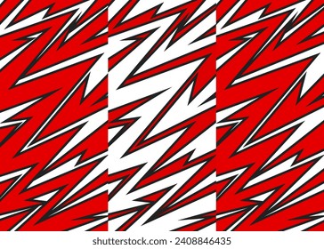 Abstract background with various sharp, zigzag and arrow pattern. Background set